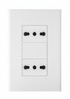 Modulo tomacorriente 10/16A doble blanco Blanco
