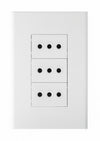 Modulo tomacorriente triple 10A blanco Blanco