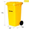 CONTENEDOR DE BASURA CON RUEDAS AMARILLO 240 LTS.