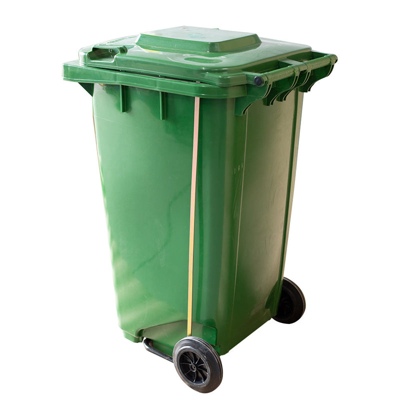 BASURERO CON TAPA RUEDA Y PEDAL 120 L SOIN