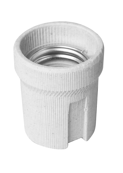 Portalampara cerámico bornera Blanco