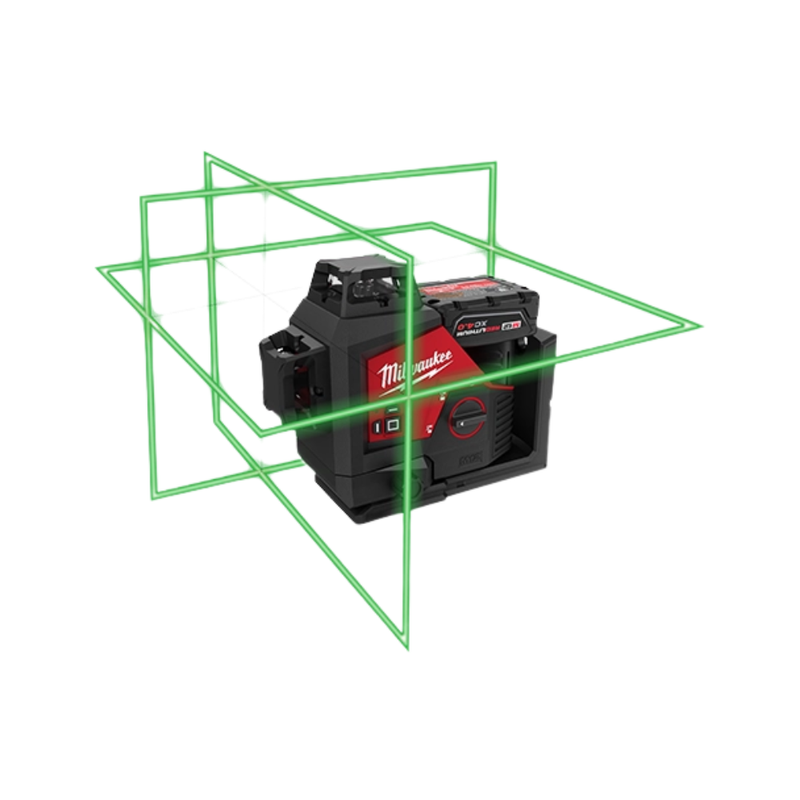 NIVEL LASER TRES LINEAS VERDE BATERIA M12 (3632-21) MILWAUKEE