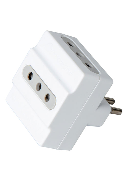 Adaptador Triple Blanco