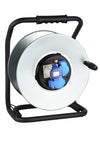 Carrete industrial 1xCEE+ 1xSchuko sin cable Negro