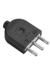 Macho volante 16A 2P+T Negro