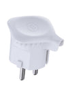 Macho volante schuko 90° 16A 2P+T Blanco
