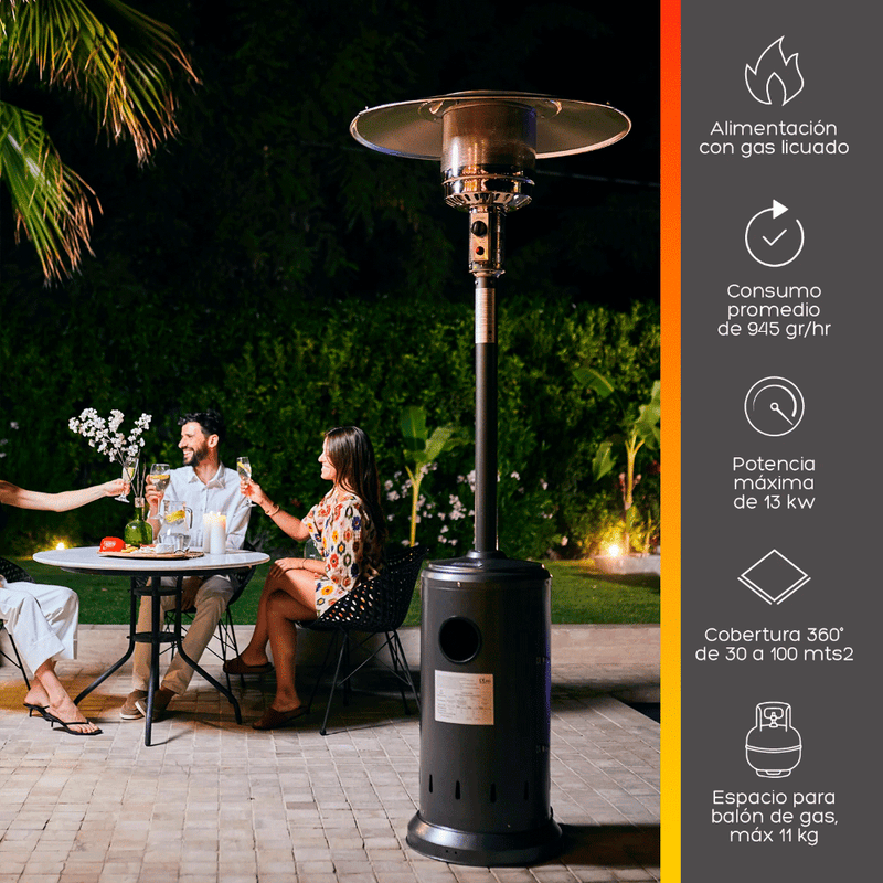 ESTUFA DE PATIO EXTERIOR SOMBRERO 13 KW