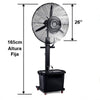 VENTILADOR INDUSTRIAL DE PEDESTAL CON NEBULIZADOR 26 PULGADAS