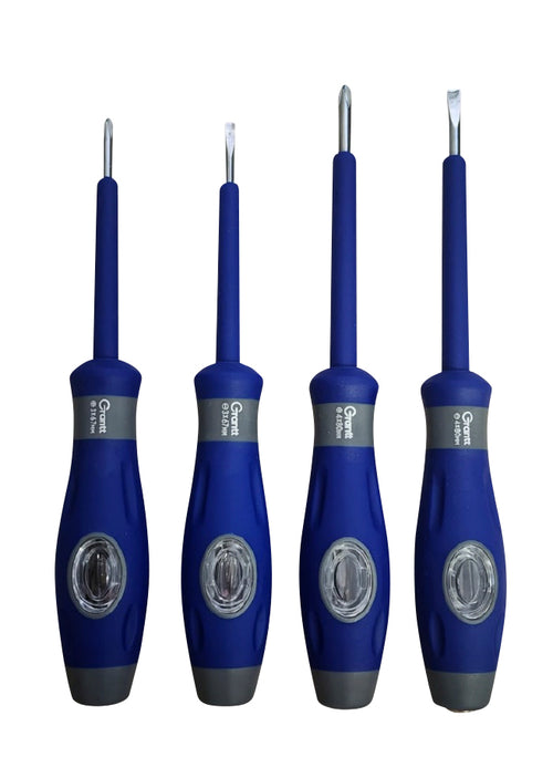 Set atornilladores con tester paleta/cruz 5 y 6mm Azul