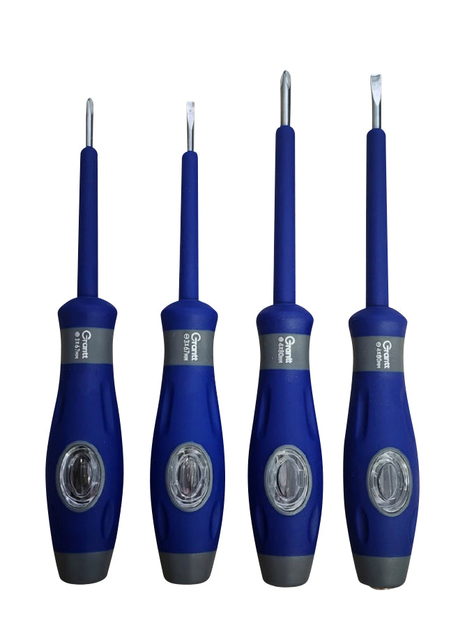Set atornilladores con tester paleta/cruz 5 y 6mm Azul