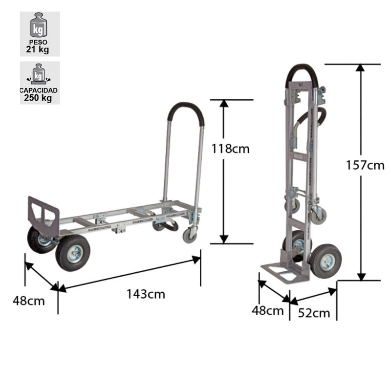 CARRO ALUMINIO DUAL 250 KG
