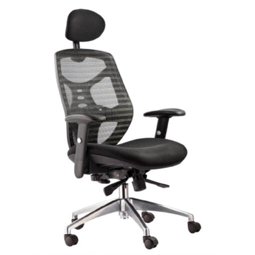 SILLA GERENCIAL BASE ALUMINIO ERGONÓMICA