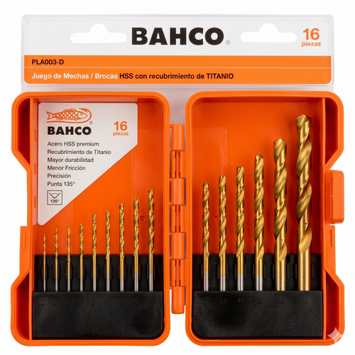 Juego de brocas HSS con recubrimiento de titanio - Bahco
