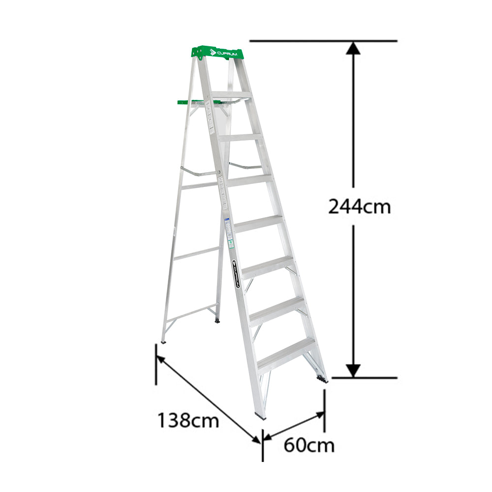 ESCALERA ALUMINIO TIJERA 8 PELDAÑOS CUPRUM