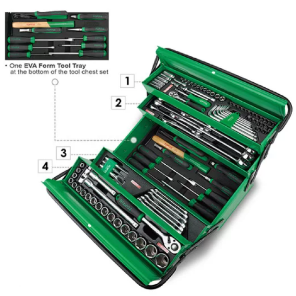 CAJA MECANICO CON 111 HERRAMIENTAS TOPTUL