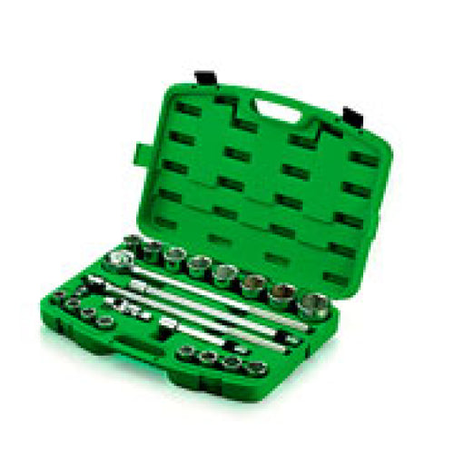 JUEGO DADOS 3/4″ 6 PUNTAS DE 19 A 50 MM. 21 PZAS