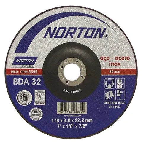Disco corte 9 #bda-32 c/hundido (10105409) - NORTON