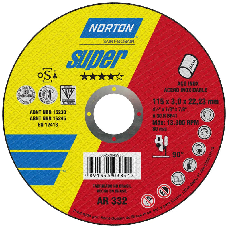Disco corte 7 #ar-332 ac./inox. (10057380) - NORTON