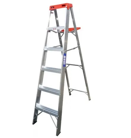 Escalera tijera alum.122 mt 4 pel. roja (10545507) - INCO