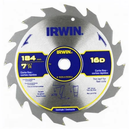 Disco s.circular 7.1/4 16 dtes. widia (15030la) - IRWIN