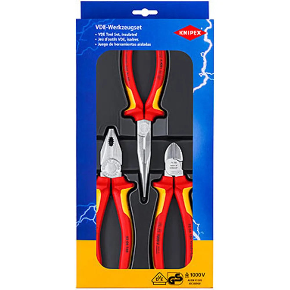 Jgo alicates aislados 1000v. 3 pzs. (2012) - KNIPEX