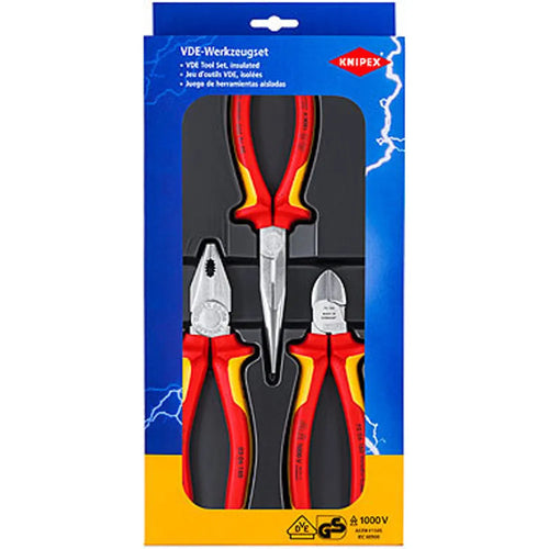 Jgo alicates aislados 1000v. 3 pzs. (2012) - KNIPEX