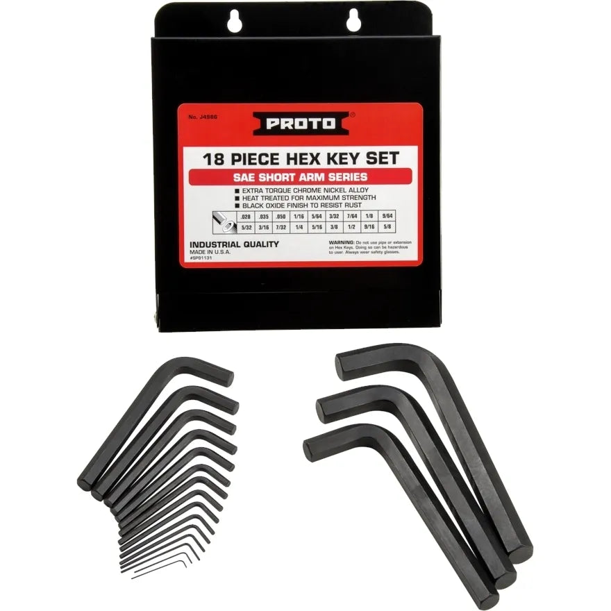 Jgo. llaves allen 1/16-5/8 18 pz. (j4986) - PROTO