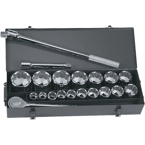 Jgo. dados 3/4 7/8-2.3/8 21 pzas. (87-557) - STANLEY