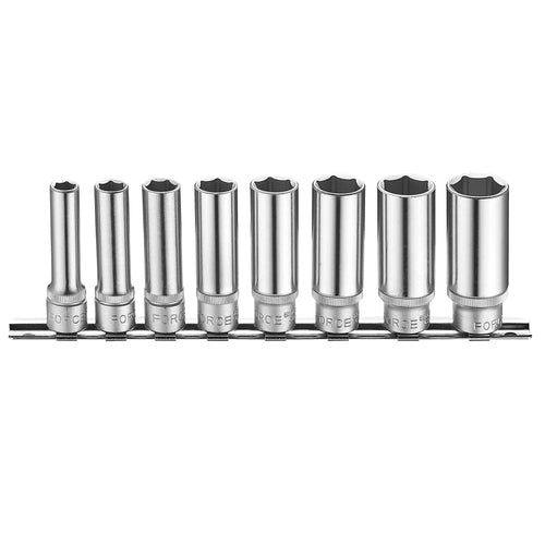 Jgo. dados 3/8 de 8-19 mm largos hex (3082) - FORCE