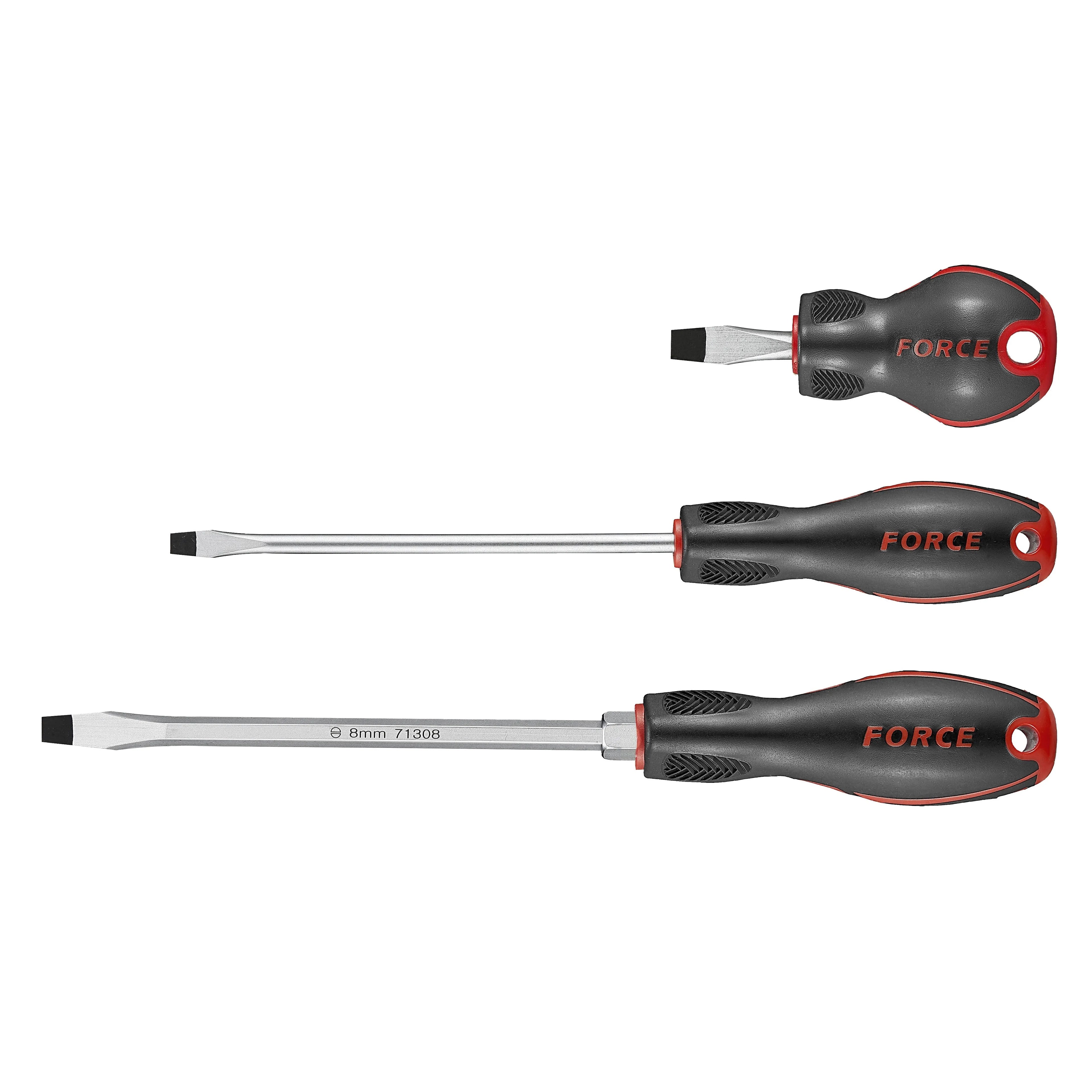 Destornillador plano de 8.0x175 mm. (71308b) - FORCE