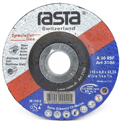 Disco desbaste 4.1/2 x 1/4 x 7/8 (3106) - RASTA