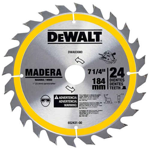 Disco Sierra de 7 1/4 24 dientes - DEWALT