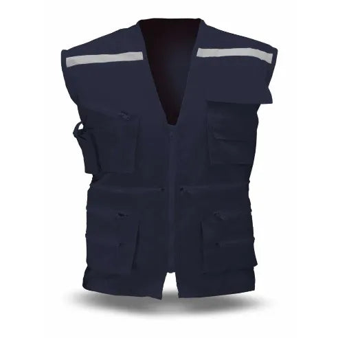 CHALECO GEOLOGO AZUL TALLA XL C/REFLECTANTE