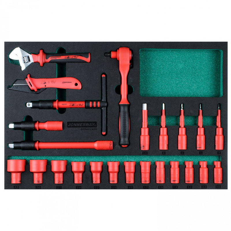 BANDEJA 24 DADOS AISLADOS 1/2 1000V (S03V4124SV) - JONNESWAY