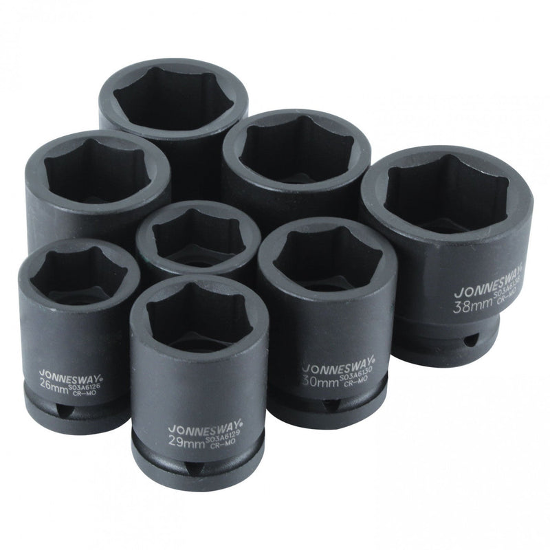 CAJA de DADOS de IMPACTO 3/4" 8 piezas S03A6108