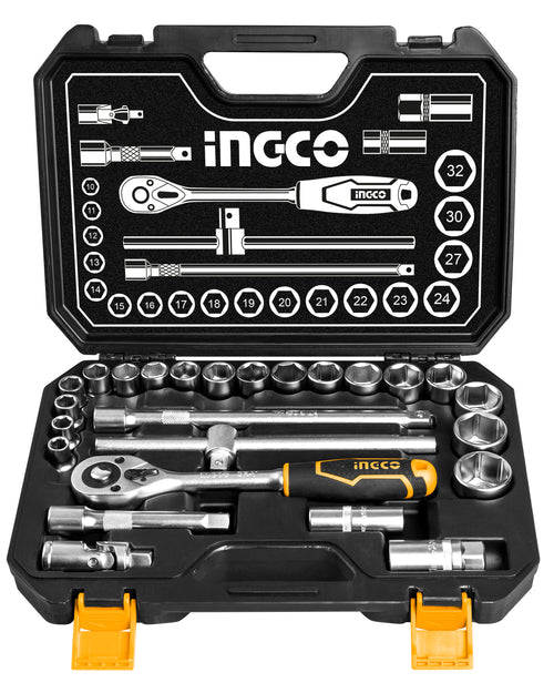 DADOS INGCO 1/2" DR JGO. 25 PIEZAS CON MALETIN # HKTS12251
