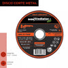 DISCO CORTE 4 1/2" X 0.8mm METAL/INOX DAC 811508