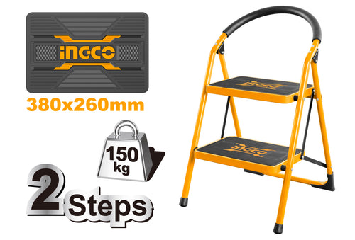 ESCALERA INGCO ACERO TUBULAR 2PL 150KG #HLAD09021