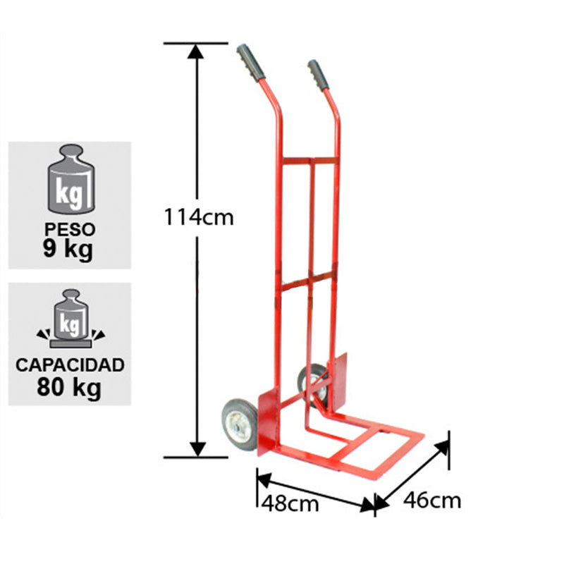 CARRO ACERO TIPO YEGUA MICRO 80 KG.