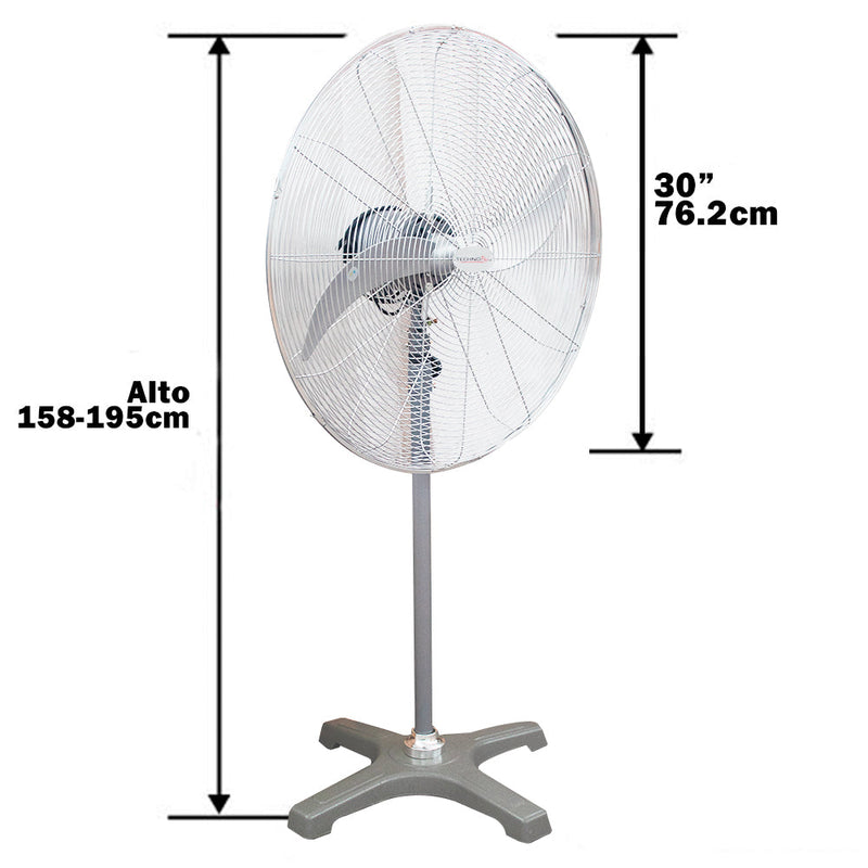 VENTILADOR INDUSTRIAL DE PEDESTAL 30 PULGADAS