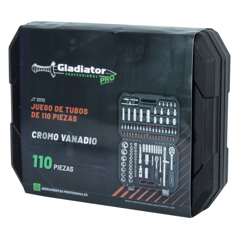 JUEGO de DADOS 1/4" y 1/2" 110 PCS JT 10110