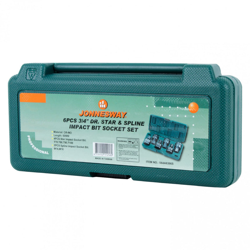 JUEGO de DADOS IMPACTO 3/4" TORX E IMBUS S64A6306S