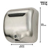 SECADOR DE MANOS ACERO INOX 1800W