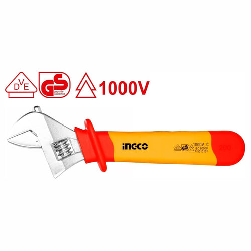 LLAVE FRANCESA AISLADA INGCO 1000V - 8 PULG. #HIADW081