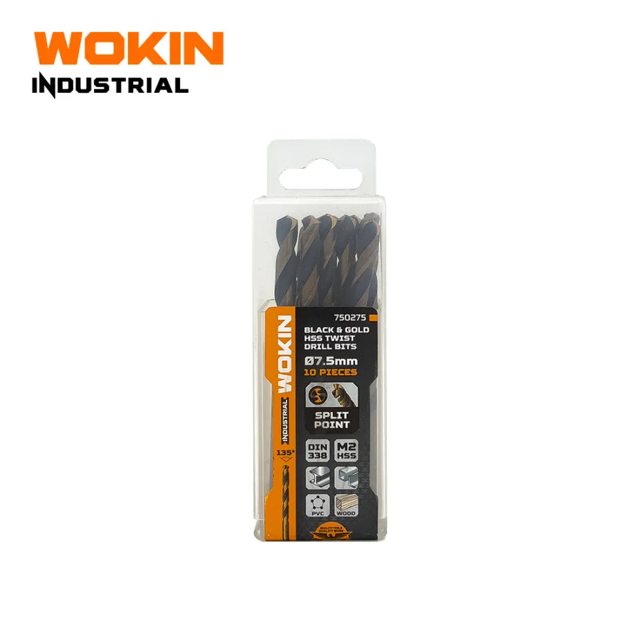 Broca M2 HSS 8.00mm 10 Piezas Wokin