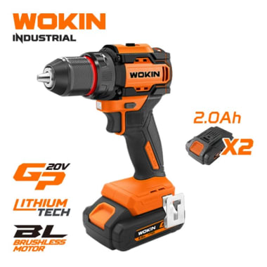 Taladro Percutor de Impacto Inalámbrico Industrial 20V Wokin