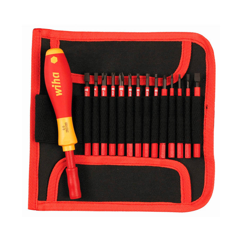 SET ATORNILLADOR PUNTAS INTERCAMBIABLES 15 PCS AISLADO VDE