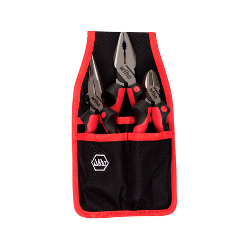 SET DE 3 ALICATES INDUSTRIALES EN ESTUCHE PARA CINTURON