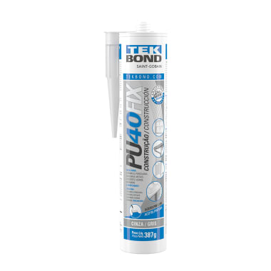 Adhesivo De Poliuretano Pu Fix/ Pega Canaletas Gris 280ml/387 gr Tekbond