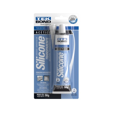 Silicona Acética Tekbond Transparente 50gr Blister